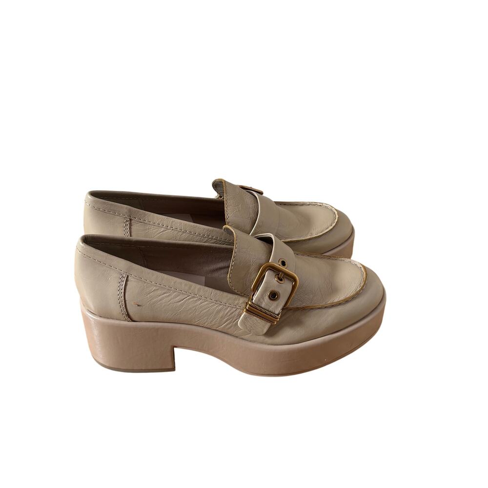 Dolce Vita Beige Platform Loafer Shoes Size 7.5 - Picture 4 of 9